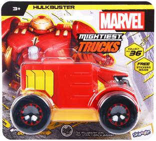 SKOODLE Marvel Pull-Back Monster Truck - Hulk buster Edition, Marvel Inspired Toy Bikes
