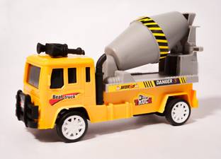 asian Cement Mixer Construction Truck Toy Friction Powered – Multicolor Pack of 1