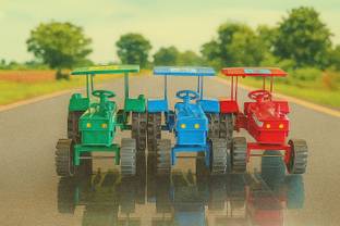 CraftedRoots UNIQUE Tractor Trolley Toys For Kids Squash