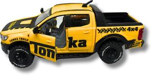 WooZee Tonka Dirt Drifter Pull Back Car Toy with Openable Tailgate and Doors for Kids
