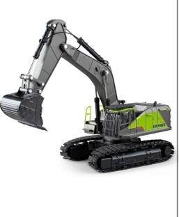 NIJEK STORE Friction Powered Construction Excavator Truck Pull Along Vehicle JCB Toy for Kid