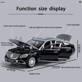 Akvanar 1:24 Mercedes Maybach S680 Diecast Alloy Metal Car Sound Light[Pack of -1]