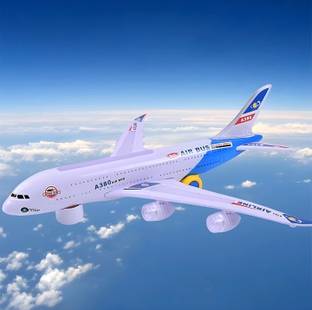 Zenex Airplane Toys for Airbus A380 Plane Lights, Sound(Running with Light and music