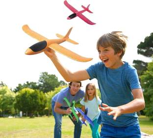 GoBaby Foam Plane Throwing Outdoor Launch Toy Flight Mode Glider Outdoor Toy