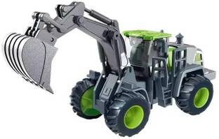 SHIPEASE Friction Powered Construction Excavator Truck Pull Back Vehicle JCB Toy for Kids