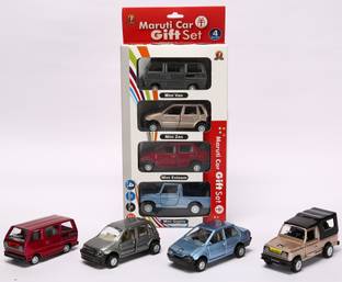 house of fun Maruti Car Gift Set Pull Back 4 Piece Die Cast Car for Kids(Colour may vary)