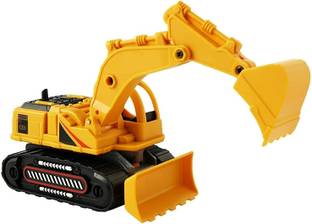 IndusBay 2 in 1 Deformation Friction Powered Construction Truck Excavator Digger Toy