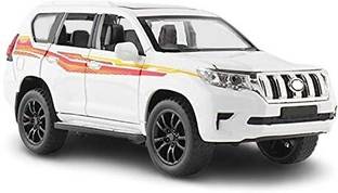 Galactic New 1:32 Die-cast Toyota Prado Toy car Metal Cars Toyota Toy car Pullback Toy car for Kids Best Gifts Vehicle Toys for Kids Sound and Light Pull Back Cars Toys & Truck 6 Door Open Toy Vehicles, Musical Flashing car for Kids (Random Color)