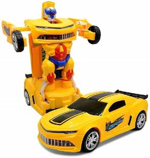 NIYAMAT Robot Car for Kids Bump & Go Action 2 in 1 Robot Car Toy with 3DLights and Music
