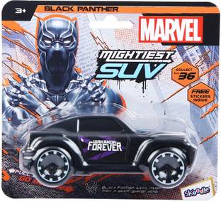 SKOODLE Marvel Pull-Back SUV - Black Panther Edition, Marvel Inspired Toy Cars Truck