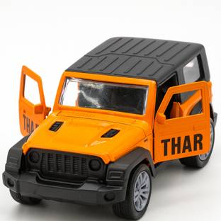 Nilika Enterprises Thar 1:36 Alloy Diecast Jeep Toy with Openable Doors & Push Back Action - Kids