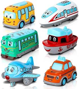 SOPALI Car series set 6 pc ,ship, train.air plane & bus mix toy for kids