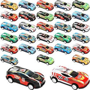 Learn With Fun Die Cast Metal Unbreakable Pull Back Car Toys for Boys Girls Kids