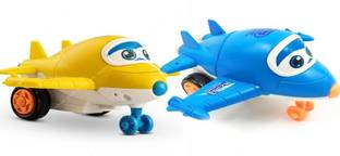 HK Toys Racing Plane to Robot Blue & Unbreakable Friction Mini Racing Plane to Robot