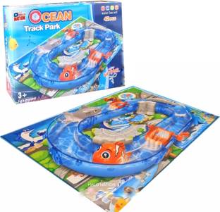 HALO NATION Fishing Game Track Set Toy, Big Size Track, Ocean Water Track Toys Family Game