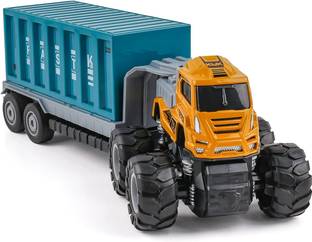 DEZICON ECOM 1:43 Metal Die Cast Transport Truck Toy Big Size Friction Powered Toy for Kids
