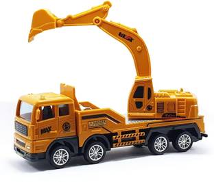 Just craft Engineering Construction Friction Powered Vehicles Excavator Truck Toy for Kids