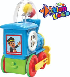Angel Kids Engine Toy Train With Blowing Balls & Moving Pistons For Baby Kids