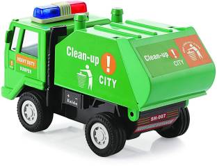 WOOGE CLEAN UP CITY TOY TRUCK PULL BACK ACTION GARBAGE CARRIER TRUCK