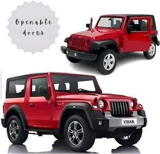 Zenex store Thar car Diecast Metal Toy for Kids Pull Back Openable Doors Light Music