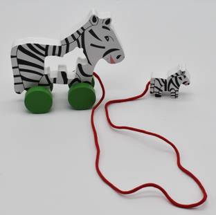 justhandmade Wooden Animal Pull Along Toy for Kids - Indoor Game