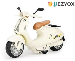 PEZYOX Motorcycle Toy Pull Back Little Sheep Scooter toys with Music & Light for kids