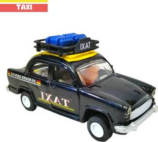 WooZee TAXI Miniature Pull Back Taxi with Doors Openable