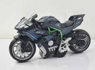 star impex Die-Cast Super Street Ninja Sports Bike Toy – Metallic Black with Lights & Sound