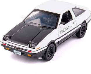 Bestie Toys 1/32 AE86 Initial D Model Car, Zinc Alloy Pull Back Toy car with Sound and Light