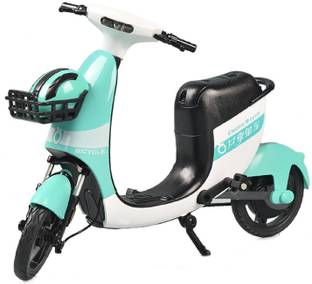 Skstore 1:80 Bicycle Model car model sound and light pull back Huili Sound Effect