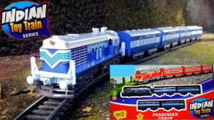 A R ENTERPRISES Plastic Indian Passenger Train With Coaches & Railway Track