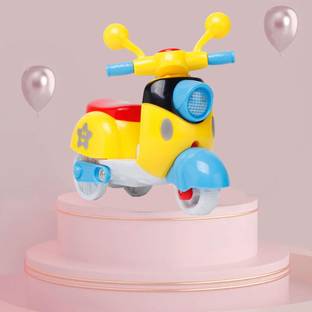 TITIRANGI Friction Powered Toy Cars Pull Along Toys for Kids Car Toys Mini Scooter Toy for