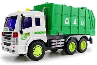 Dherik Tradworld Garbage Truck Toys with Light and/Sound Friction Powered Trash Car