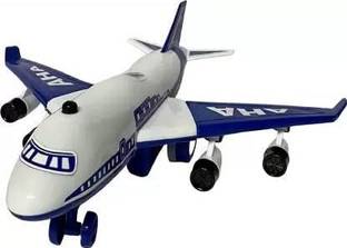 3 Jokers Hindal Aeroplane Plastic Pull Back Toy for Kids Friction Powered Airplane Toy