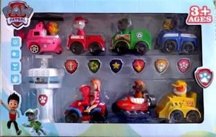 The Simplifiers Paw Patrol Dogs Racer Pups Figure Set All in one with Vehicles Tower Badges and Action Figures