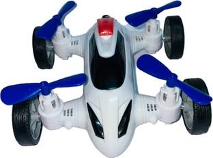 HK Toys Kids Friction Powered Kids Fly Car Toys - Inertia Four-Axis, Look Like A Drone