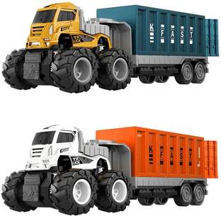SKBD Metal Die Cast Truck Transportation Toy Big Size Friction Powered Toy for Kids