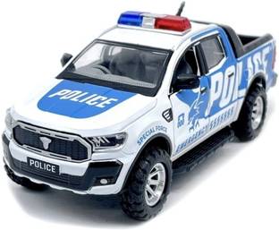 A R ENTERPRISES Blue Hawk Police UTE Emergency Squad Pull Back Toy car
