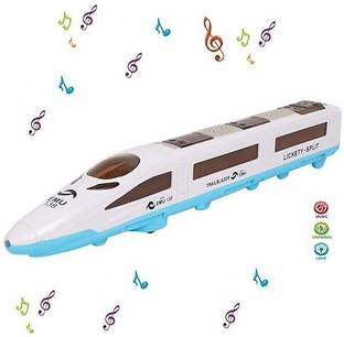 JOLARY Bump and Go High Speed Bullet Train Toy - 3D Lighting and Musical