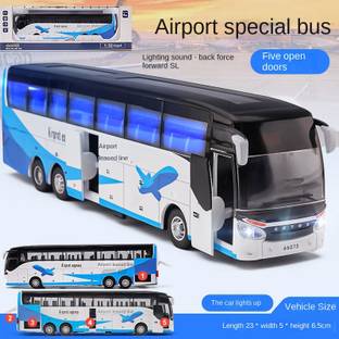 Dherik Tradworld Children's Toy Car 1:32 Business Luxury Alloy Travel Bus Toy Car
