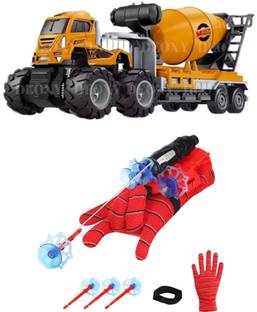 deoxy Diecast Cement Mixer Transport Truck,Spiderman Web Shooter Cross Bow Launcher