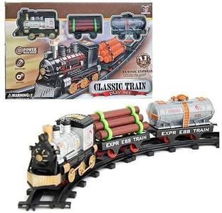 JOLARY Classical Train Toy Set with Light and Sound Track Set