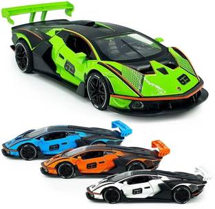 MANAKI ENTERPRISE 1:24 Big Lamborghini Essenza Scv12 Diecast Scale Model Metal Pull Back Toy Car