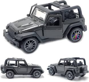 Toyco 1:43 Scale Diecast Metal Mini Open Thar Jeep Toy Car (Open Door & Pull Back)