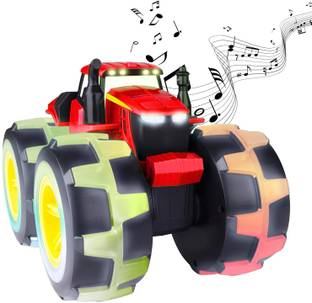 CountryLink Friction-Powered Monster Tractor with Music & Light Wheels Fun Toy for Kids