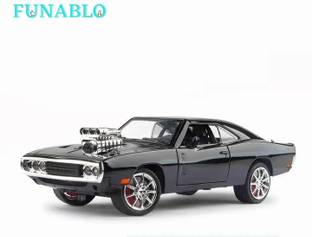 FUNABLO 1:24 Big Fast and Furious CAR Dodge Charger Diecast Model Metal Pull-Back Car