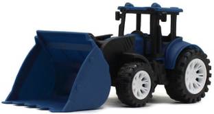 neoinsta shopping Medium size friction powered plastic bulldozer Blue color toy for kids