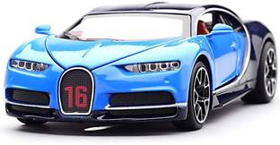 SKBD 132 Alloy DieCast Model Chiron Metal Car Openable Door Light Sound Pullback car