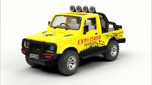 centy Explorer Adventure 4x4 all Terrain Tires with stepney Pull Back Action Toy