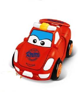 SPKART Pull Push Back Action Robot Car to Transformer Toy for Kids
